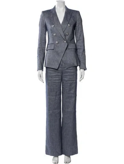 Pre-owned Veronica Beard Linen Pantsuit In Blue