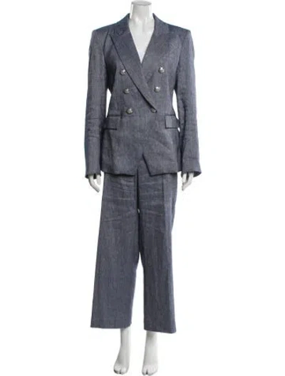 Pre-owned Veronica Beard Linen Pantsuit In Blue