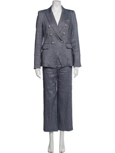 Pre-owned Veronica Beard Linen Pantsuit In Blue