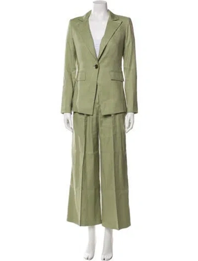 Pre-owned Veronica Beard Linen Pantsuit In Green