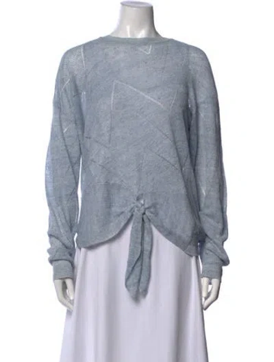 Pre-owned Veronica Beard Linen Patterned Sweater In Blue