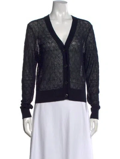 Pre-owned Veronica Beard Linen Patterned Sweater W/ Tags In Blue