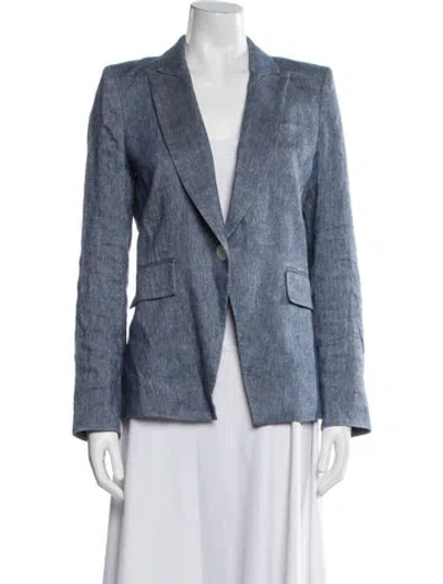 Pre-owned Veronica Beard Linen Printed Blazer