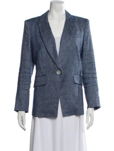 Pre-owned Veronica Beard Linen Printed Blazer
