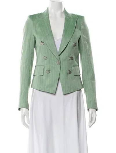 Pre-owned Veronica Beard Linen Printed Blazer W/ Tags In Green