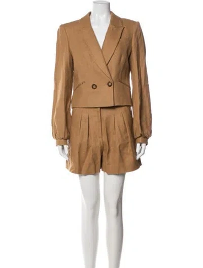 Pre-owned Veronica Beard Linen Short Set In Multi