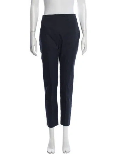 Pre-owned Veronica Beard Linen Skinny Leg Pants In Blue