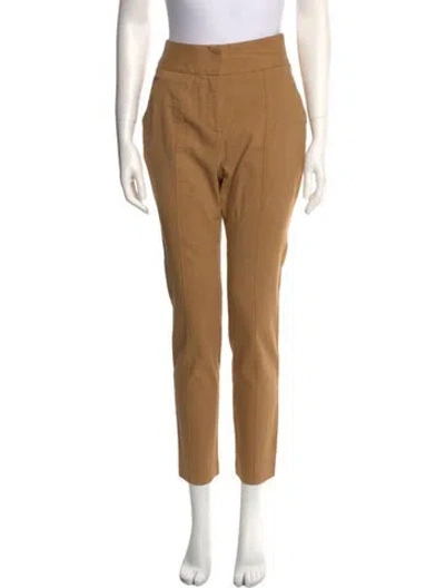 Pre-owned Veronica Beard Linen Skinny Leg Pants In Neutral