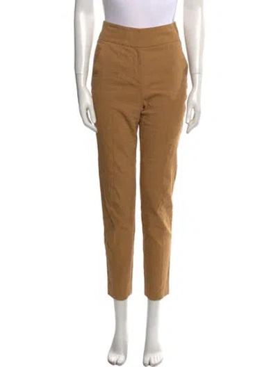 Pre-owned Veronica Beard Linen Skinny Leg Pants In Neutral