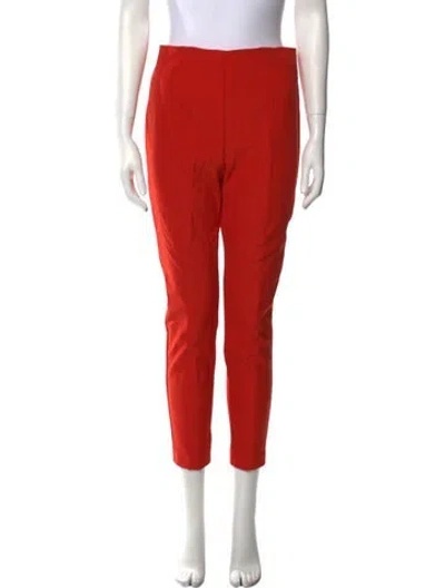 Pre-owned Veronica Beard Linen Skinny Leg Pants In Orange