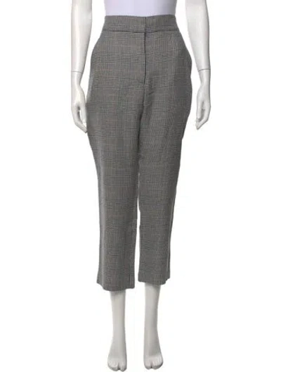 Pre-owned Veronica Beard Linen Straight Leg Pants In Blue