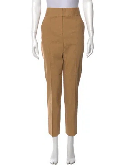 Pre-owned Veronica Beard Linen Straight Leg Pants In Neutral