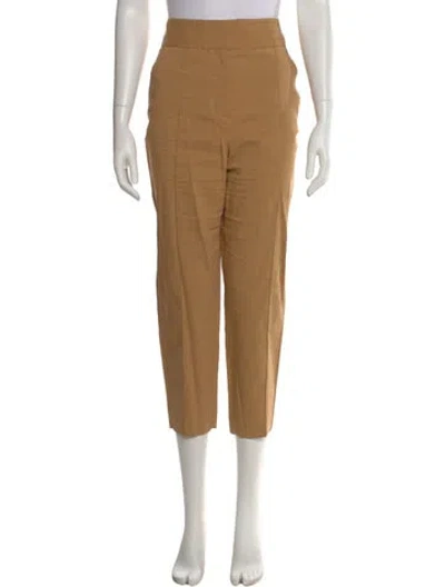 Pre-owned Veronica Beard Linen Straight Leg Pants In Neutral