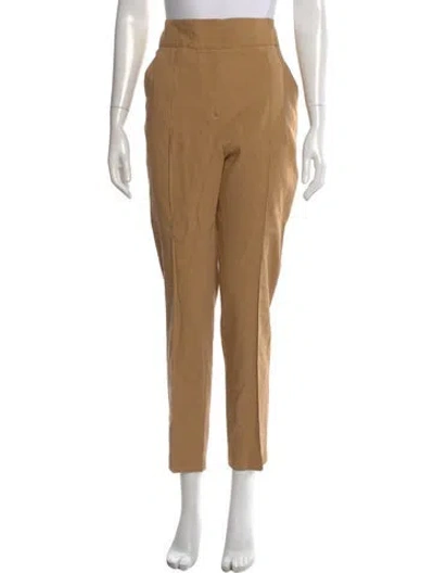 Pre-owned Veronica Beard Linen Straight Leg Pants In Neutral