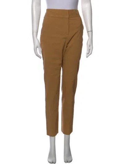 Pre-owned Veronica Beard Linen Straight Leg Pants In Neutrals