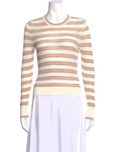 Pre-owned Veronica Beard Linen Striped Sweater In Multi