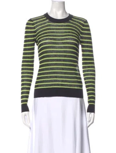 Pre-owned Veronica Beard Linen Striped Sweater In Multi