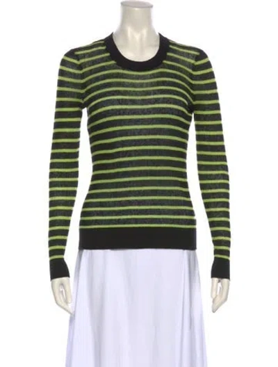 Pre-owned Veronica Beard Linen Striped Sweater W/ Tags In Multi