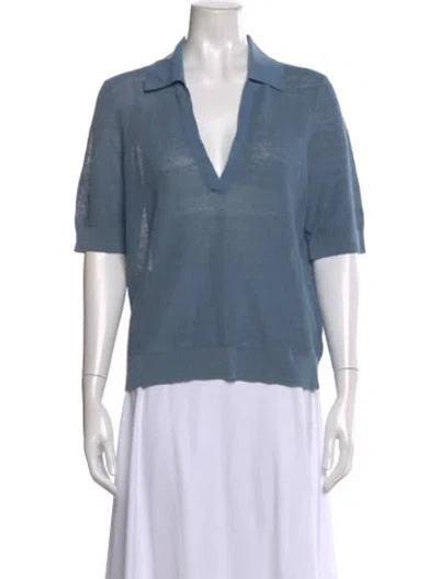 Pre-owned Veronica Beard Linen Sweater W/ Tags In Blue