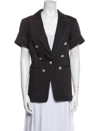 Pre-owned Veronica Beard Linen Vest In Black