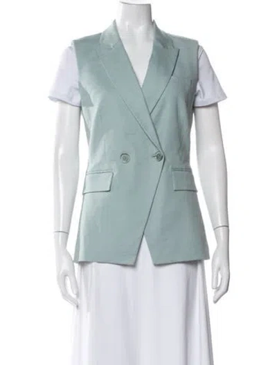 Pre-owned Veronica Beard Linen Vest In Blue