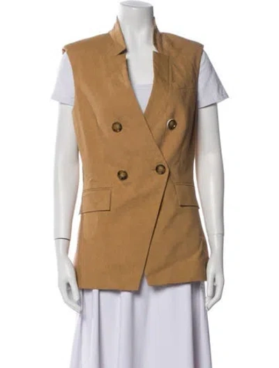 Pre-owned Veronica Beard Linen Vest In Neutral