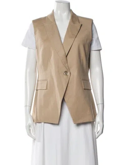 Pre-owned Veronica Beard Linen Vest In Neutral
