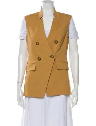 Pre-owned Veronica Beard Linen Vest In Neutral