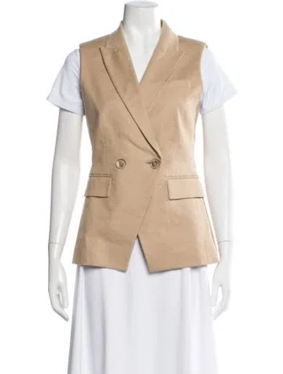 Pre-owned Veronica Beard Linen Vest In Neutral