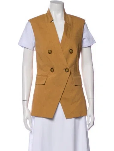 Pre-owned Veronica Beard Linen Vest In Neutral