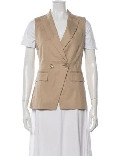 Pre-owned Veronica Beard Linen Vest In Neutrals