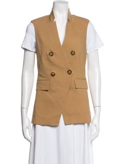 Pre-owned Veronica Beard Linen Vest In Neutrals