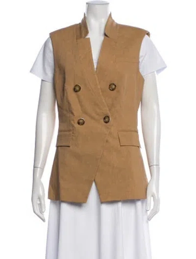 Pre-owned Veronica Beard Linen Vest In Neutrals