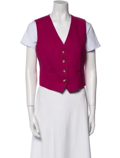 Pre-owned Veronica Beard Linen Vest In Pink