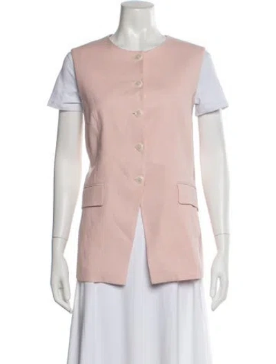 Pre-owned Veronica Beard Linen Vest In Pink