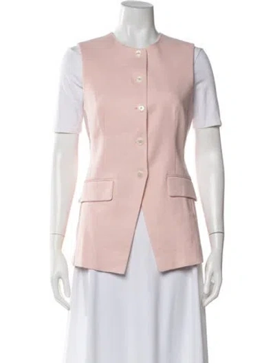 Pre-owned Veronica Beard Linen Vest In Pink