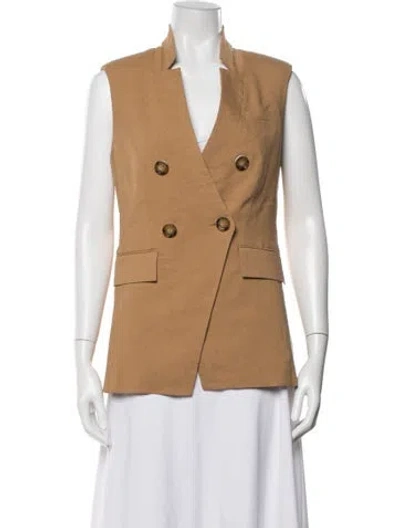 Pre-owned Veronica Beard Linen Vest W/ Tags In Brown