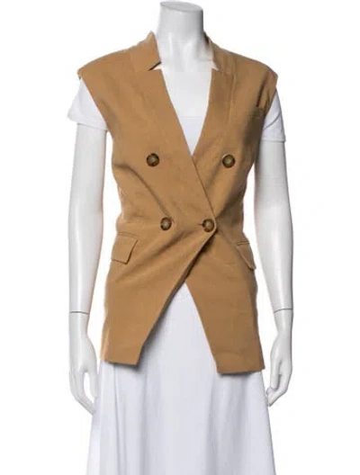 Pre-owned Veronica Beard Linen Vest W/ Tags In Neutrals