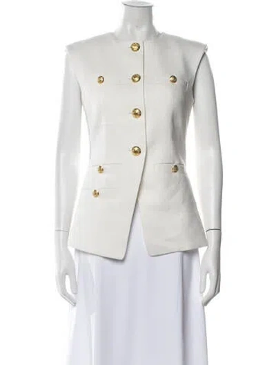 Pre-owned Veronica Beard Linen Vest W/ Tags In White