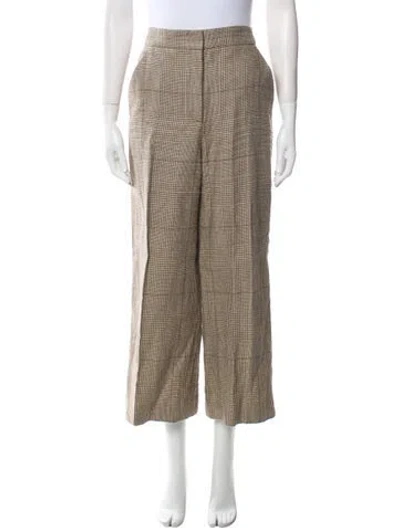 Pre-owned Veronica Beard Linen Wide Leg Pants In Blue
