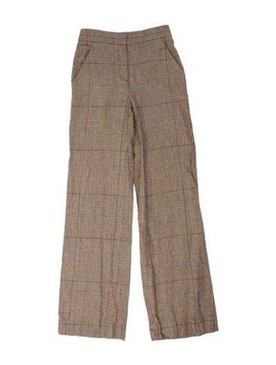 Pre-owned Veronica Beard Linen Wide Leg Pants In Multi