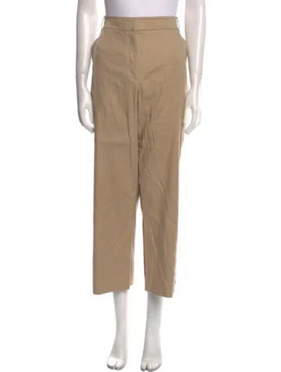 Pre-owned Veronica Beard Linen Wide Leg Pants In Neutral