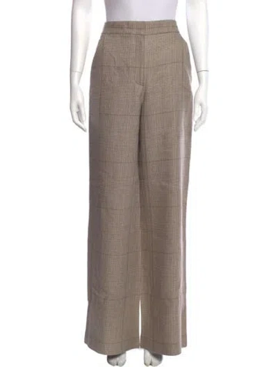 Pre-owned Veronica Beard Linen Wide Leg Pants In Neutral