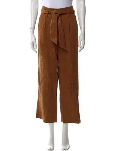 Pre-owned Veronica Beard Linen Wide Leg Pants In Neutral