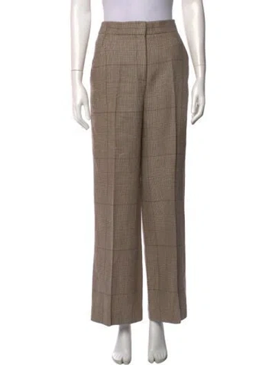 Pre-owned Veronica Beard Linen Wide Leg Pants In Neutral