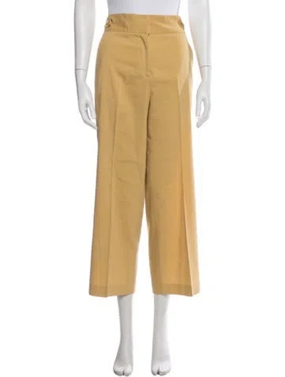 Pre-owned Veronica Beard Linen Wide Leg Pants In Neutral