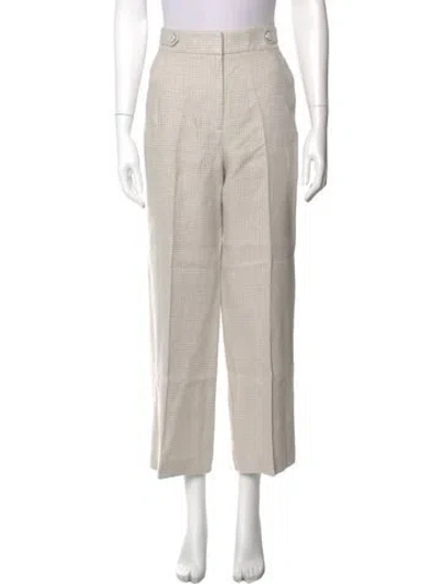 Pre-owned Veronica Beard Linen Wide Leg Pants In Neutrals