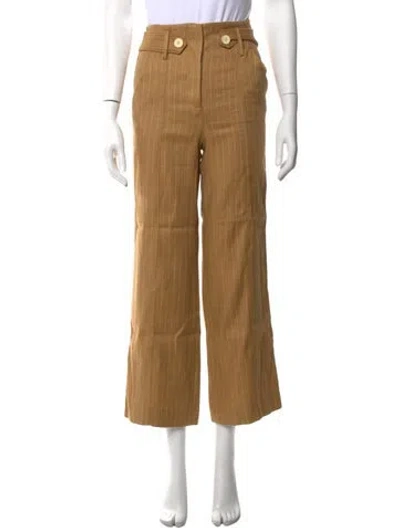 Pre-owned Veronica Beard Linen Wide Leg Pants In Neutrals