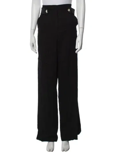 Pre-owned Veronica Beard Linen Wide Leg Pants W/ Tags In Black