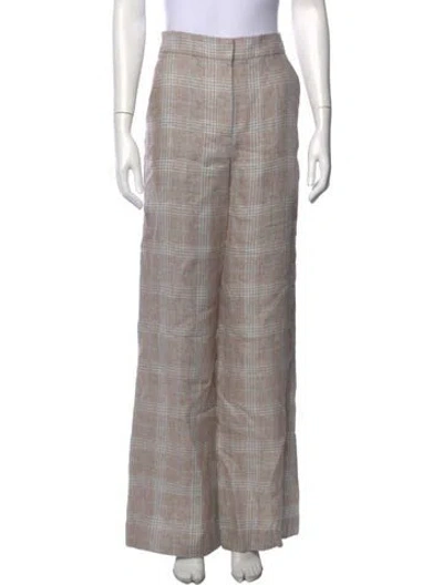 Pre-owned Veronica Beard Linen Wide Leg Pants W/ Tags In Brown